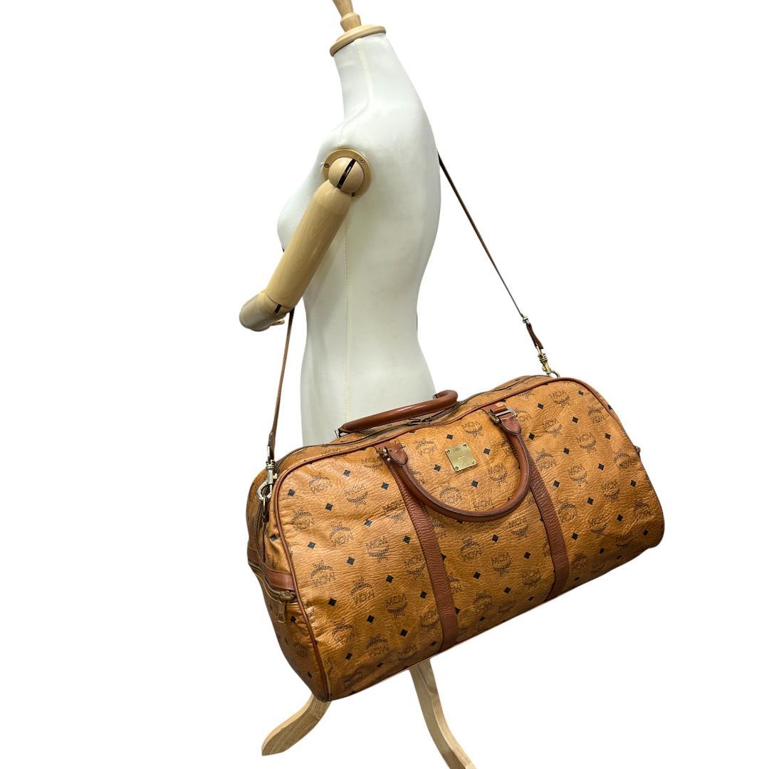 美品 MCM ボストンバッグ 2way ヴィセトス柄 レザー 大容量 旅行バッグ