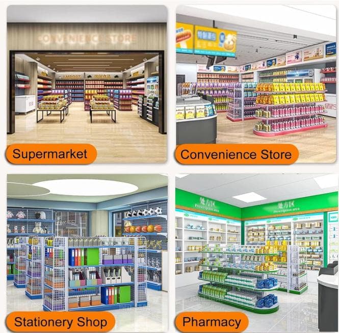 「業務用」両面什器 店舗展示棚 W90×H180×D70 店舗什器 陳列棚