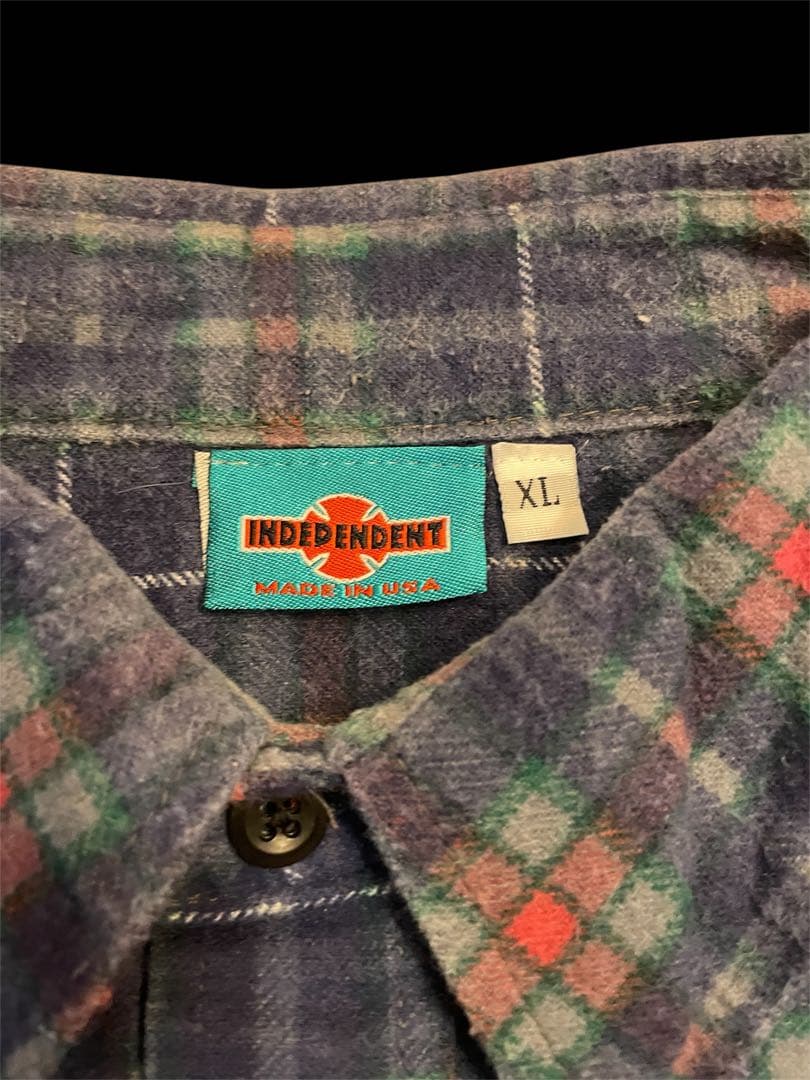90年代　INDEPENDENT ネルシャツ インディペンデント