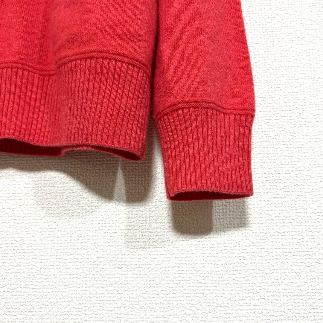 カシミヤ100✨NEWYORKERBLUE レッド カーディガン【M】新品
