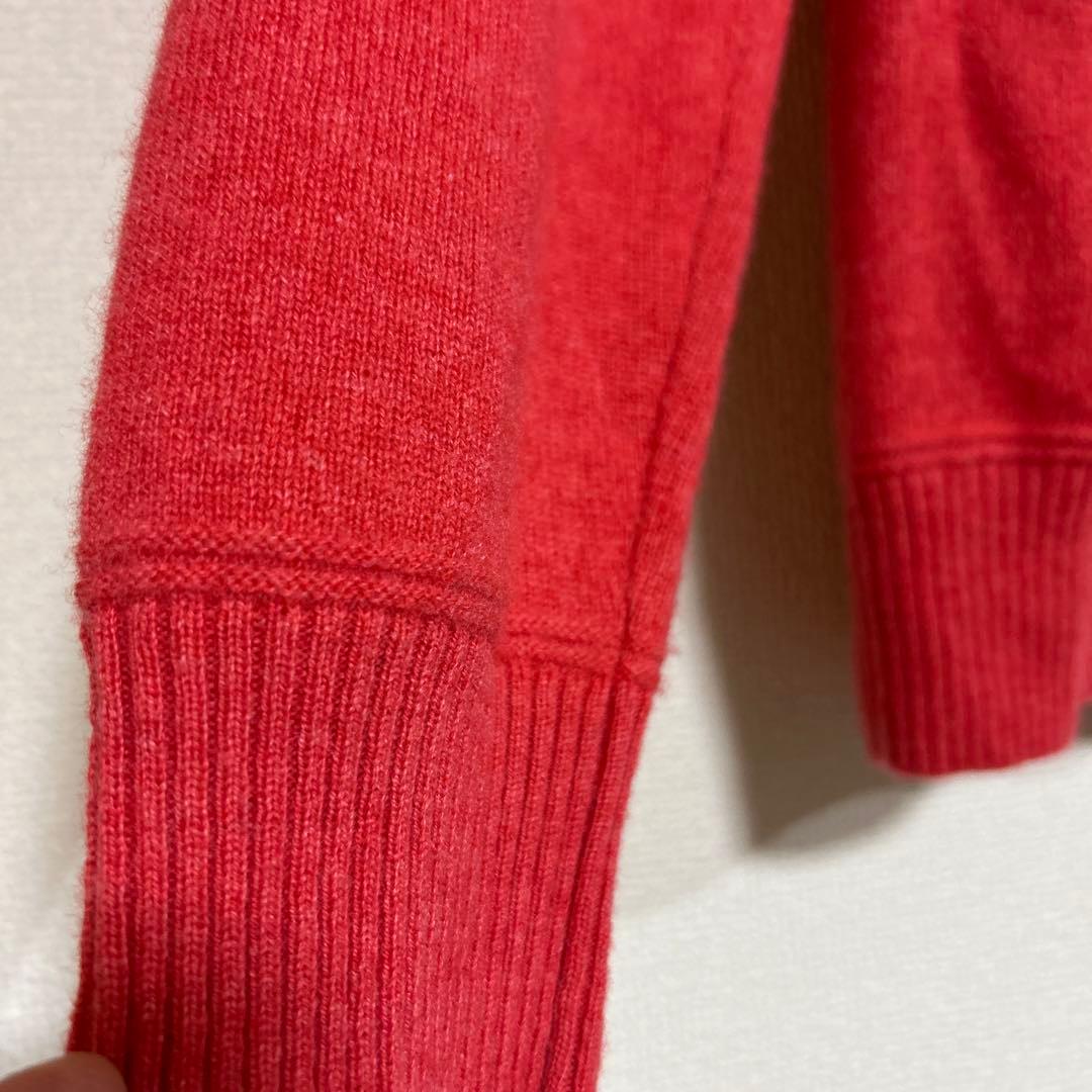 カシミヤ100✨NEWYORKERBLUE レッド カーディガン【M】新品