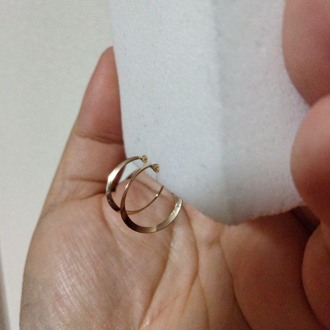 じ*こ様 K10ゴールド フープピアス