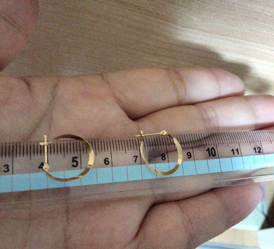 じ*こ様 K10ゴールド フープピアス