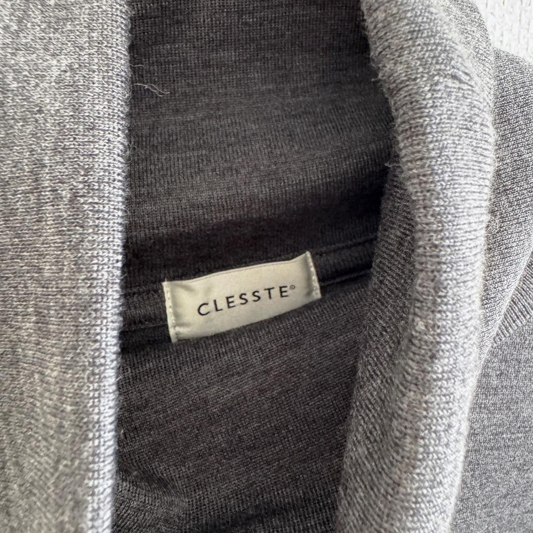 即完 CLESSTE 25aw ウールタートルネックTシャツ ニット グレー 1
