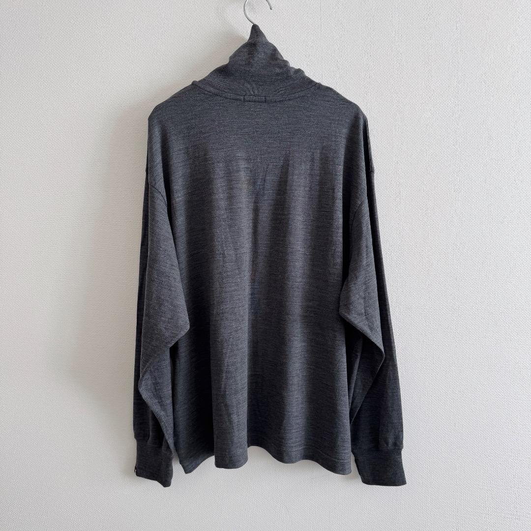 即完 CLESSTE 25aw ウールタートルネックTシャツ ニット グレー 1