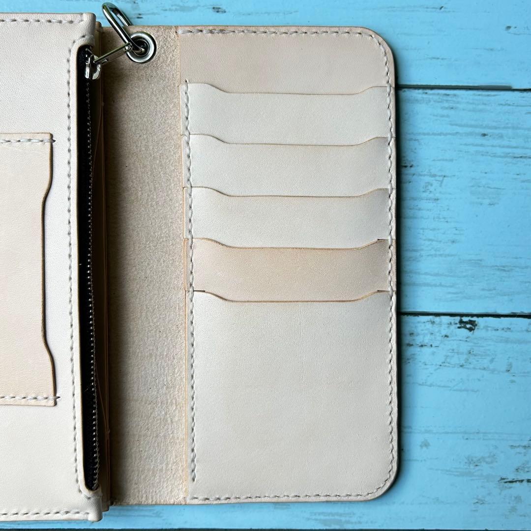 長財布Bタイプ　トラッカーウォレット　バイカーズウォレット　牛革　ハンドメイド