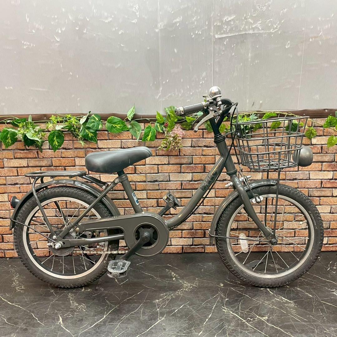 【66】子供用自転車 子供車 ブリヂストン bikke グレー 16インチ