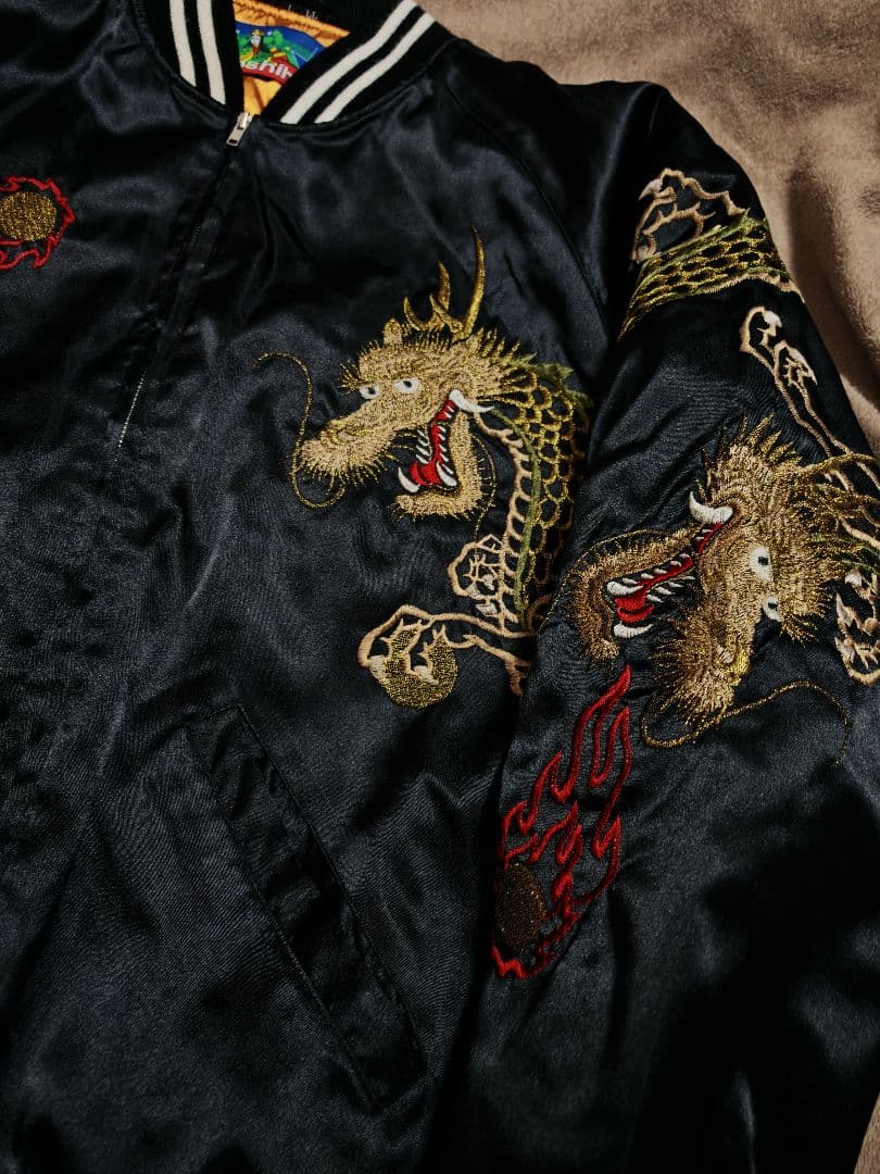 Hoshihime 龍日本限定 スカジャン サテン unisex vintage