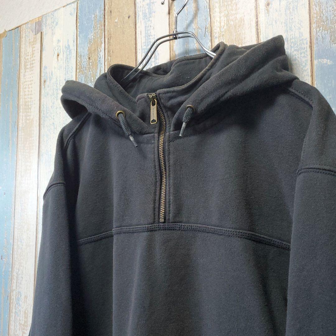 ☆カーハート☆ハーフジップスウェットパーカー☆ワンポイントタグロゴ☆２ＸＬ
