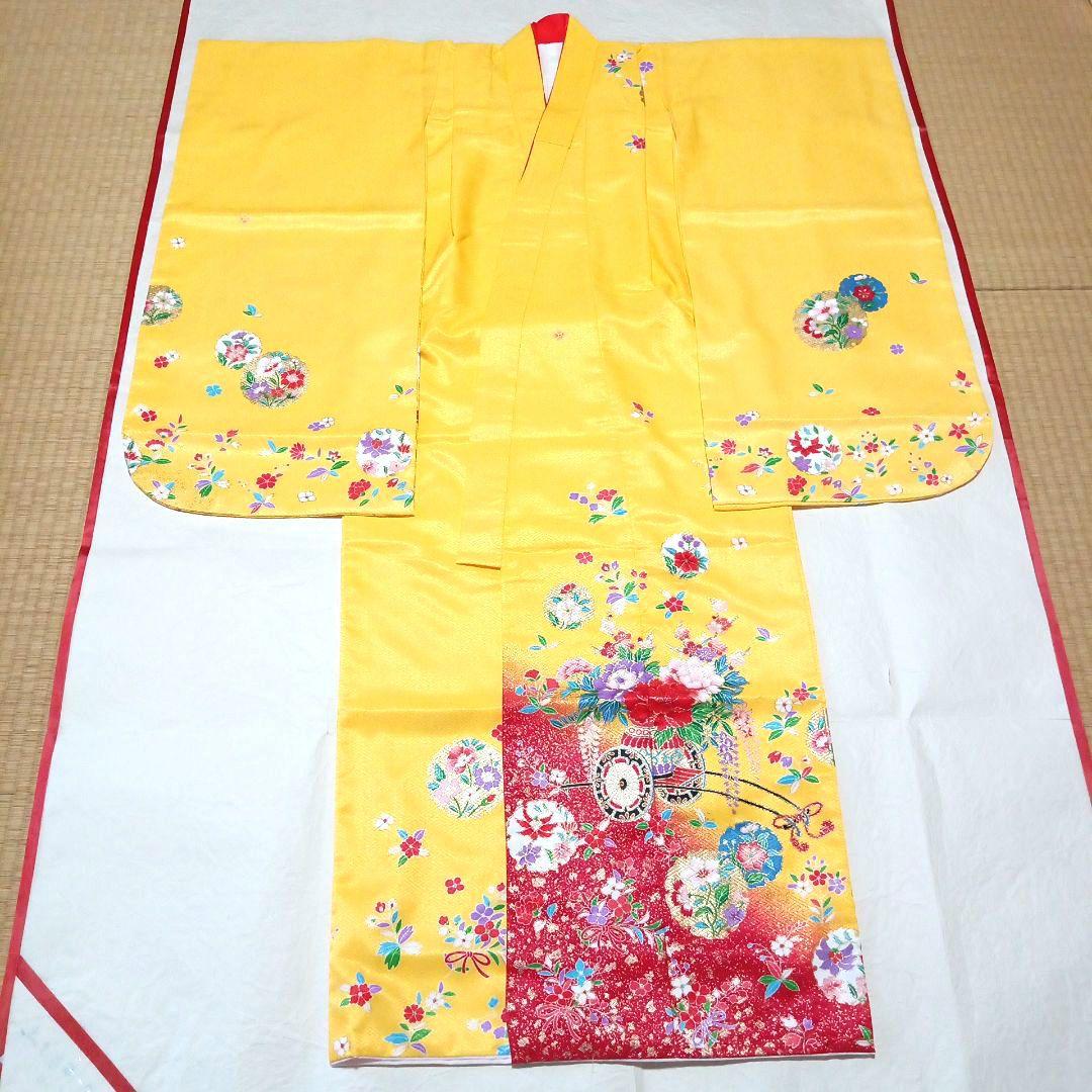 七五三　七歳　着物・結び帯フルセット ⑤