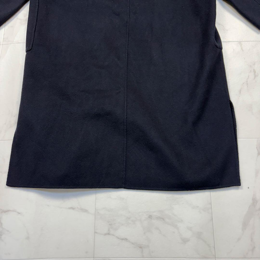 スローブイエナ　ハミルトン　ダブルフェイス　ウールチェスターコート　紺　Free