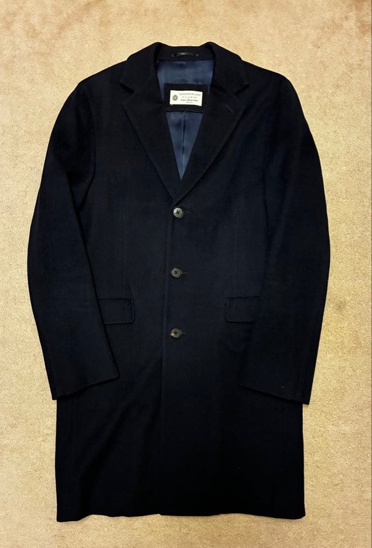 TOMORROWLAND ネイビー チェスターコート サイズ48