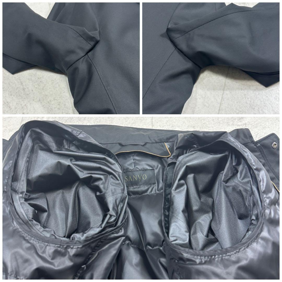 【SANYO】ゴアテックス ダウンライナー付 ステンカラーコート フード M