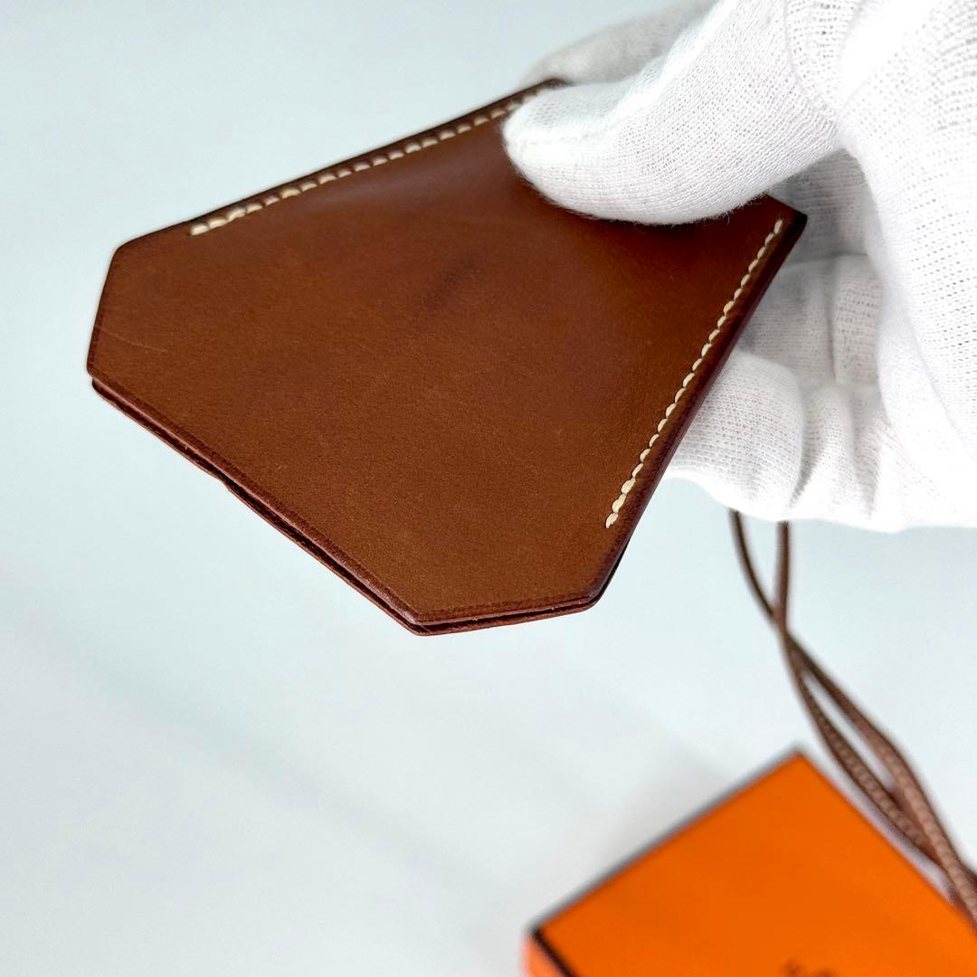 HERMES クロシェット キーリング ネックレス ブラウン マルジェラ期 茶色