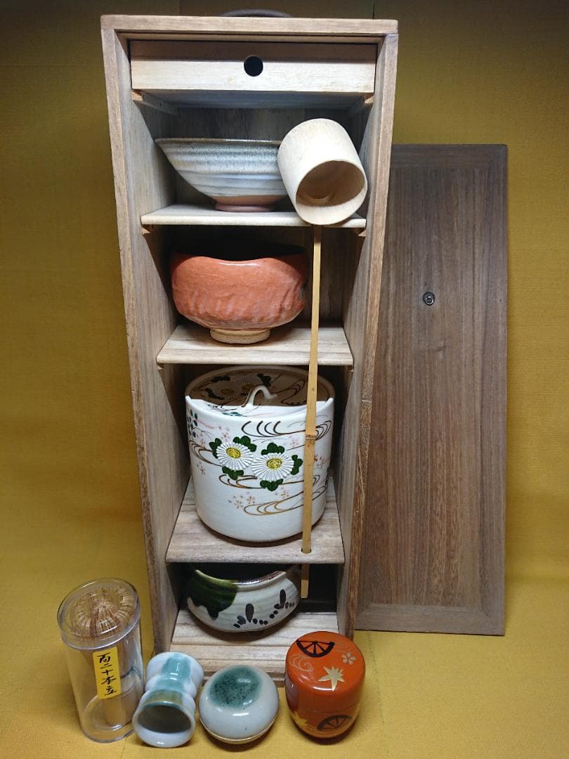 茶道具　茶碗　茶道　セット　陶器　置物　インテリア　工芸品　美術品　A2861