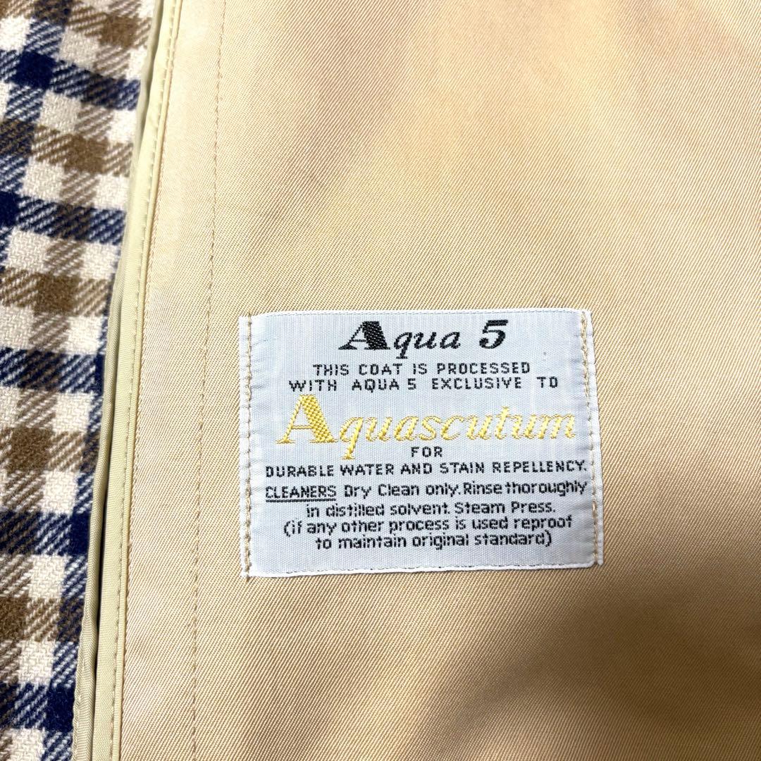 美品　Aquascutum トレンチコート ベージュ　ライナー付き Aライン