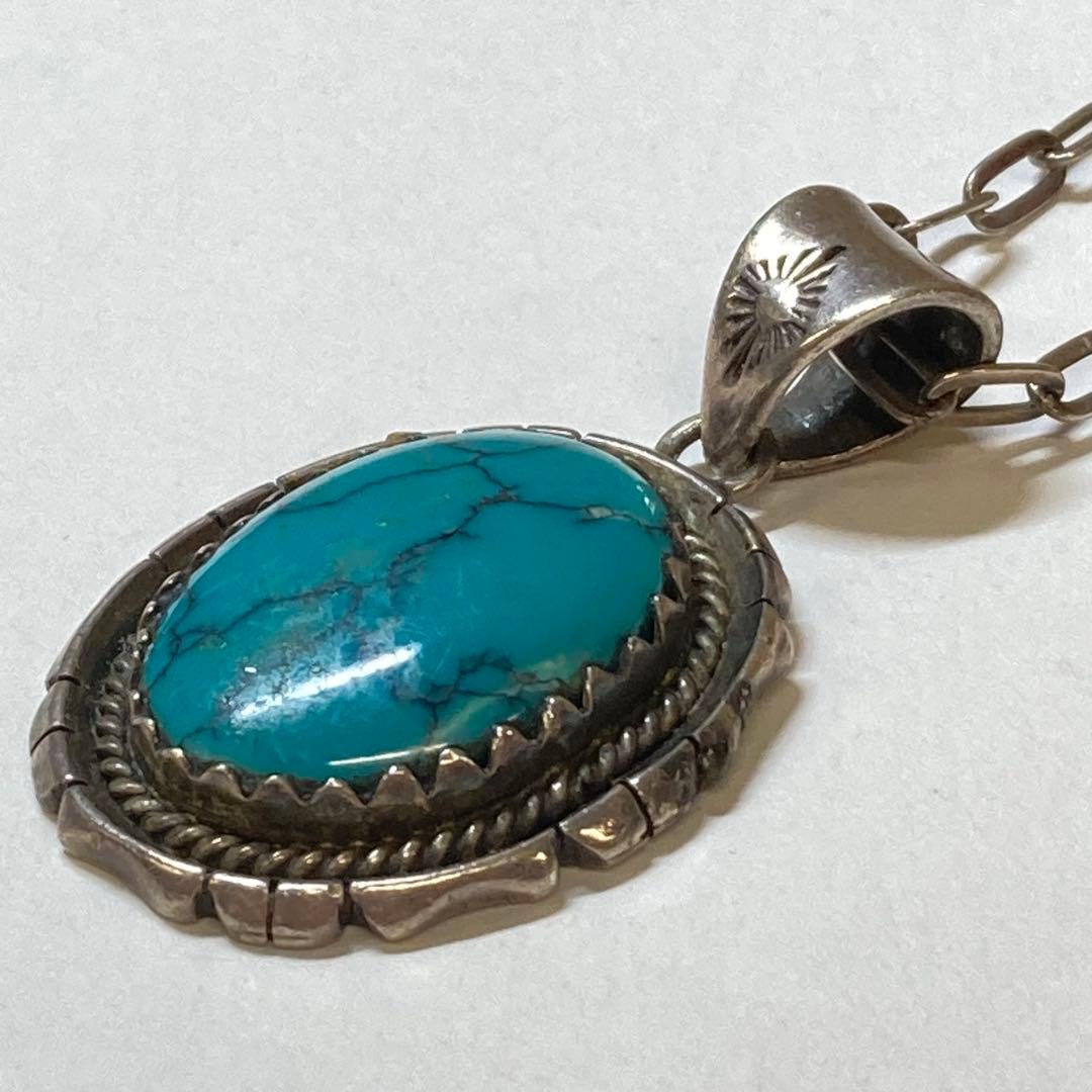 シルバーペンダント　ターコイズ　925刻印　 25g
