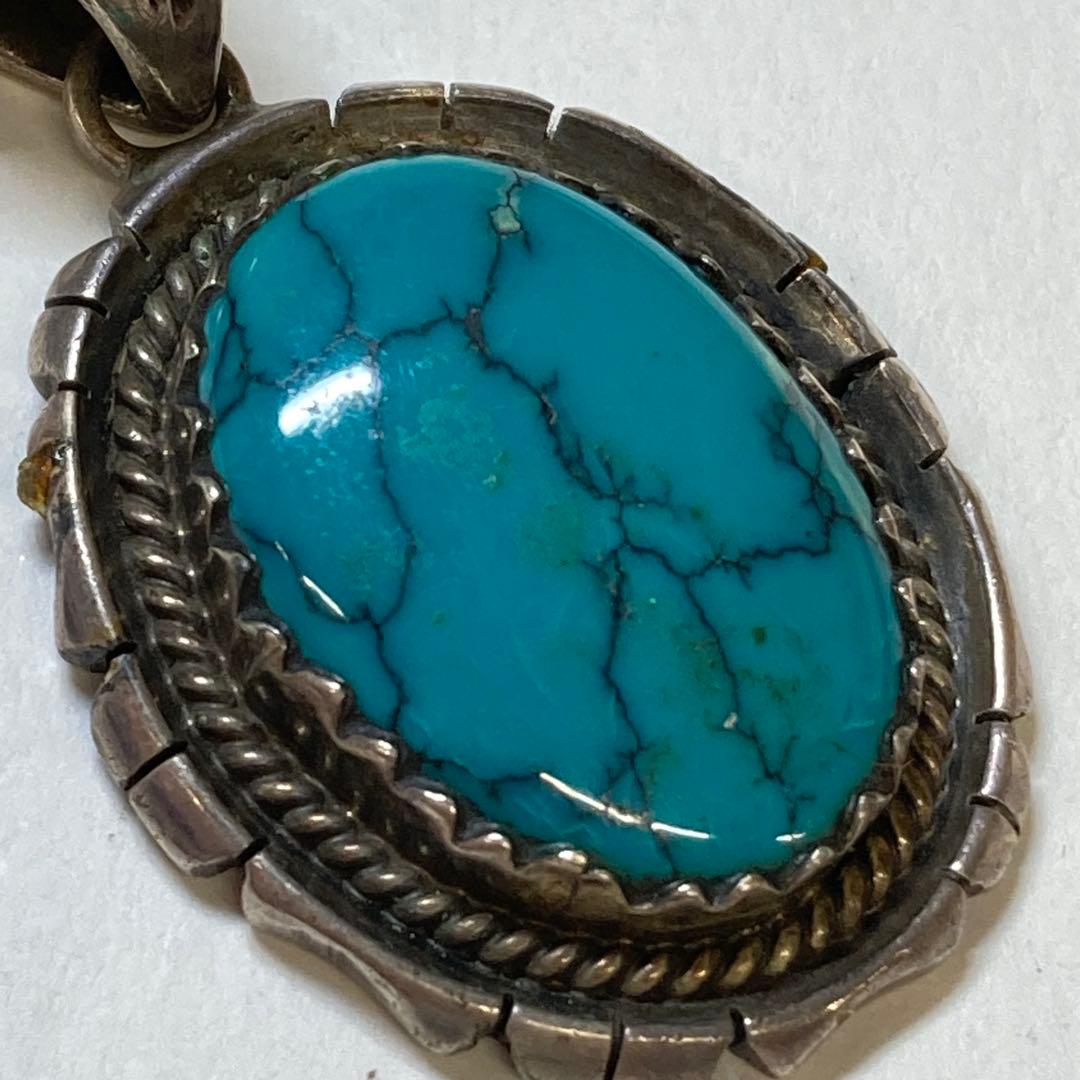 シルバーペンダント　ターコイズ　925刻印　 25g