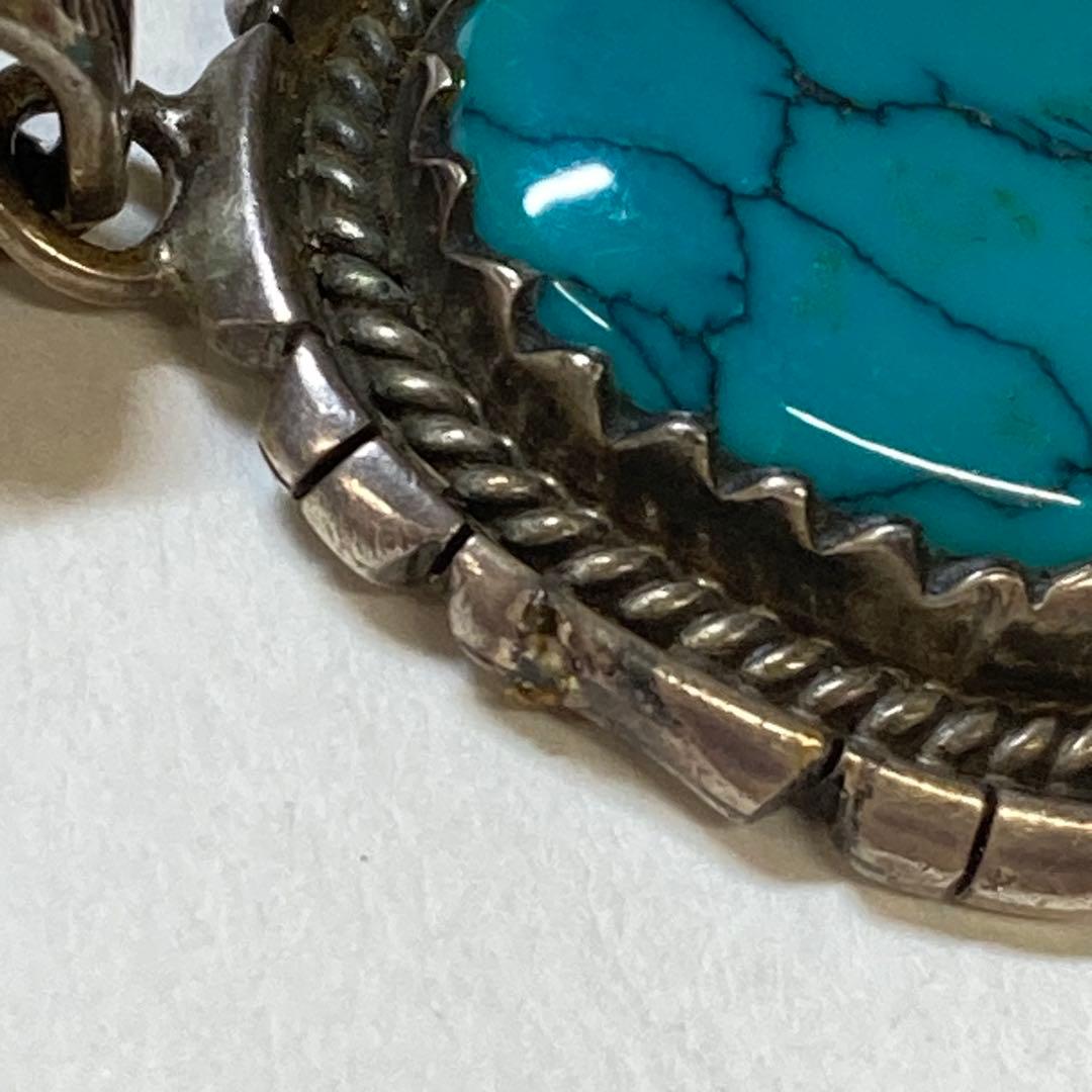 シルバーペンダント　ターコイズ　925刻印　 25g