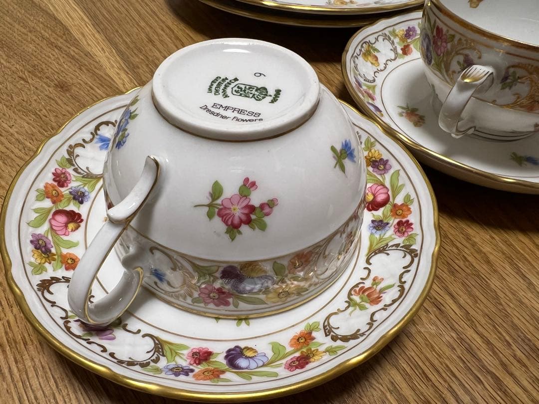 ドレスデン シューマン ババリア カップ2個 ソーサー2枚 プレート2枚