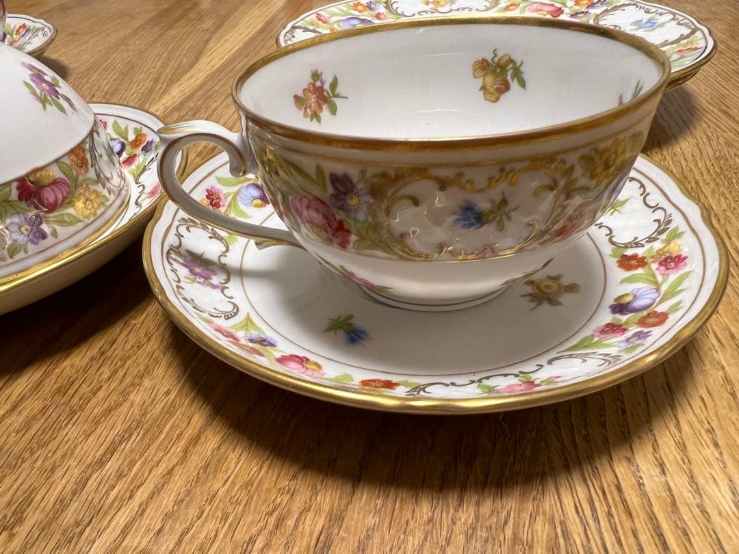 ドレスデン シューマン ババリア カップ2個 ソーサー2枚 プレート2枚