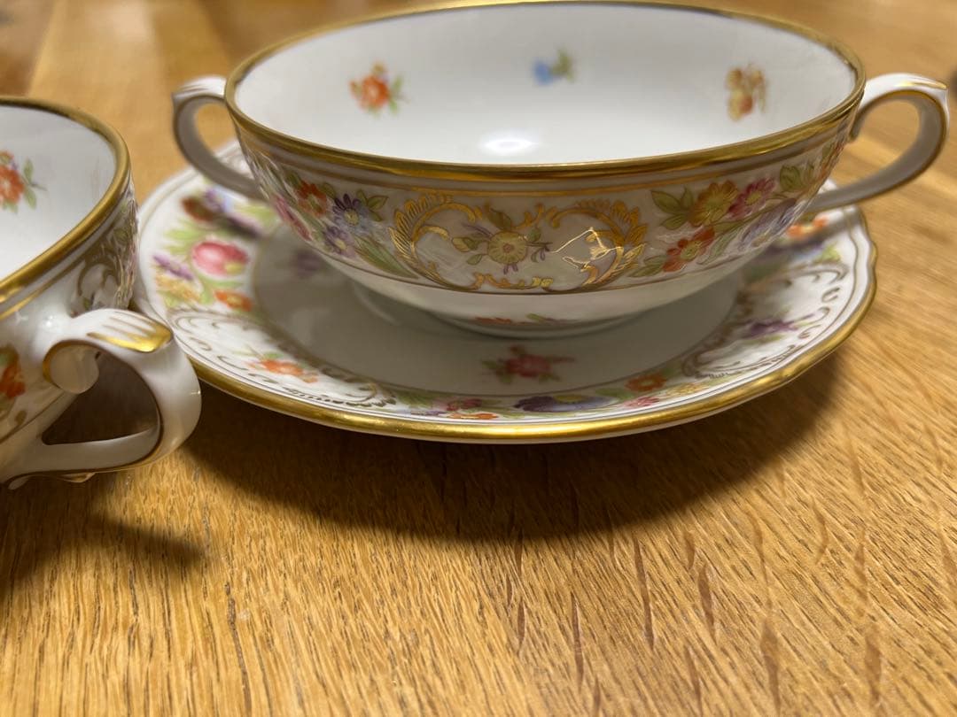 ドレスデン シューマン ババリア カップ2個 ソーサー2枚 プレート2枚