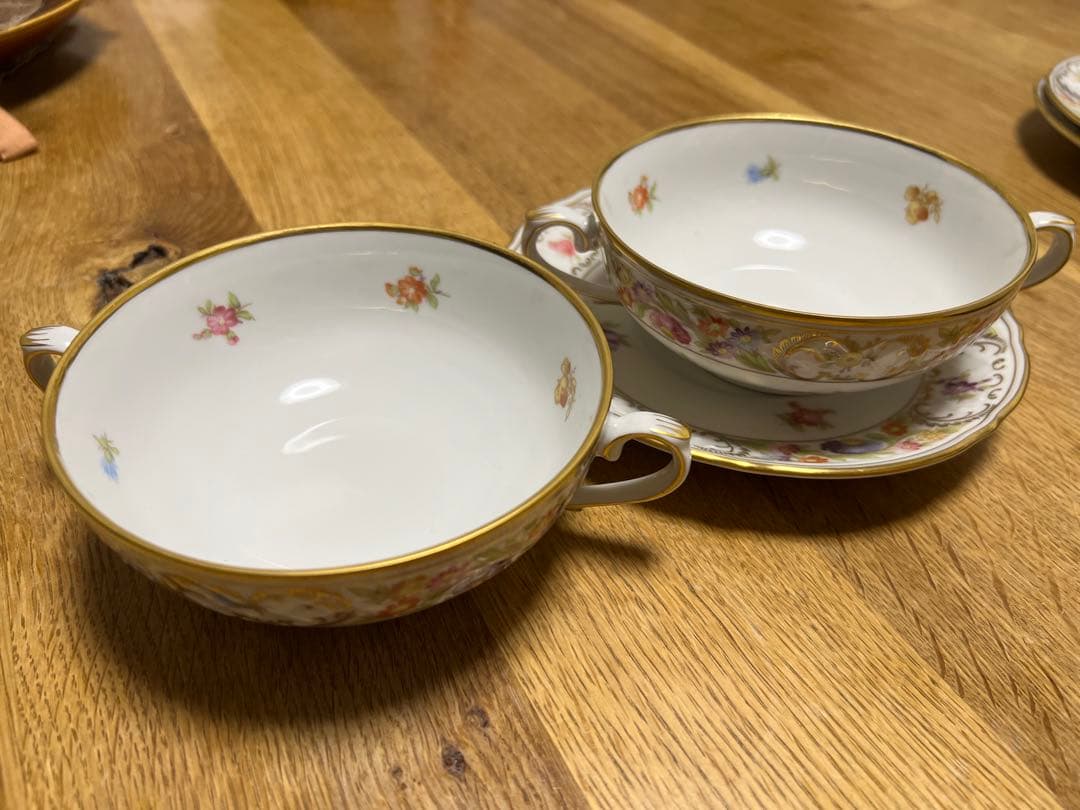 ドレスデン シューマン ババリア カップ2個 ソーサー2枚 プレート2枚