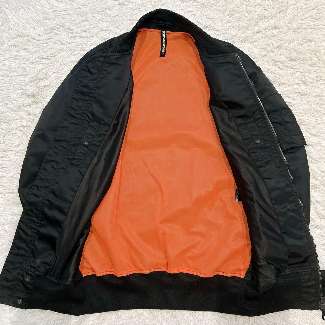美品 RIPVANWINKLE MA-1 フライトジャケット　ブラック