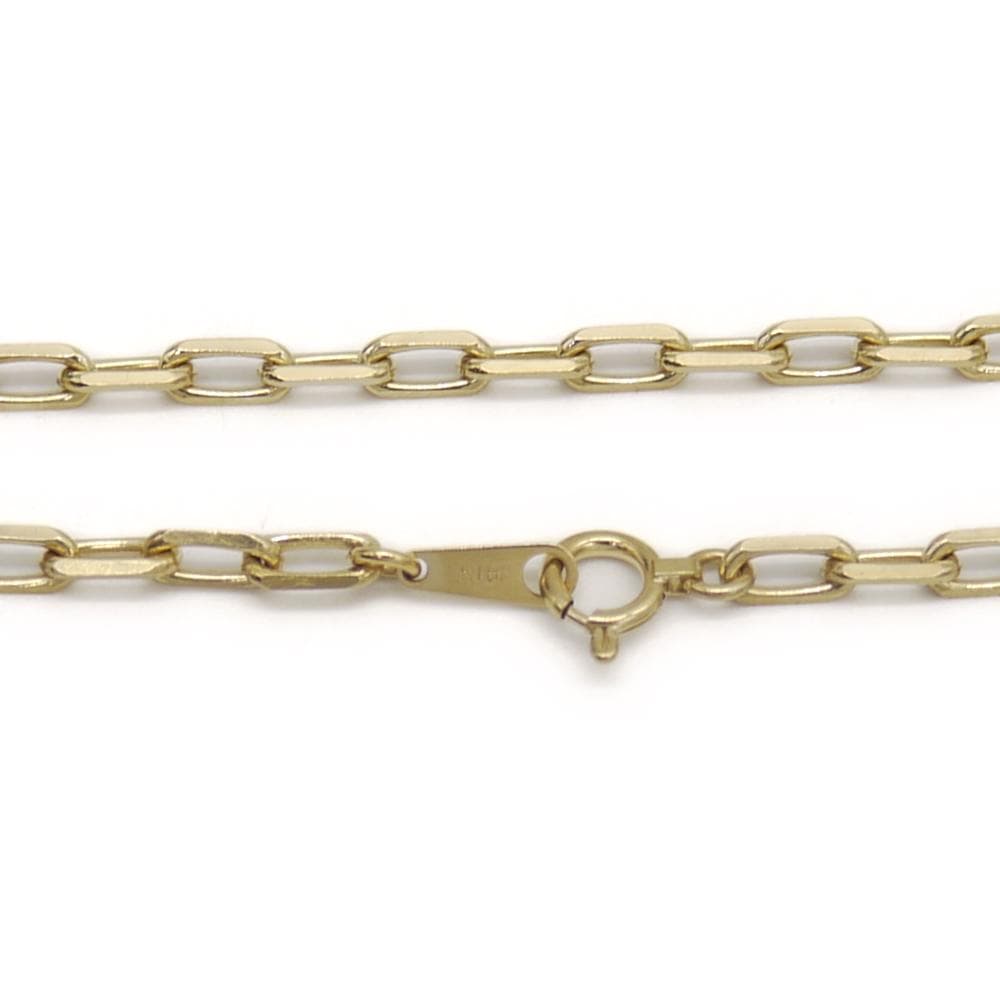 K18 ケーブルチェーン ブレスレット 18金 チェーン Y04832