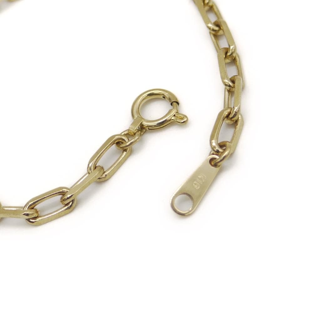 K18 ケーブルチェーン ブレスレット 18金 チェーン Y04832