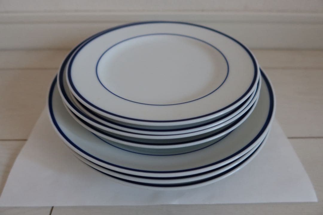 栗原はるみ プレート お皿 ゆとりの空間 ブルーライン 7枚セット