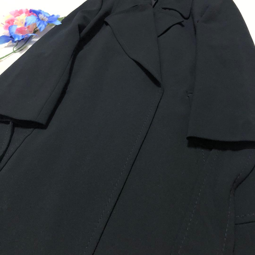 極美品　マックス&コー　ロングコート　ベルテッドコート　黒　42