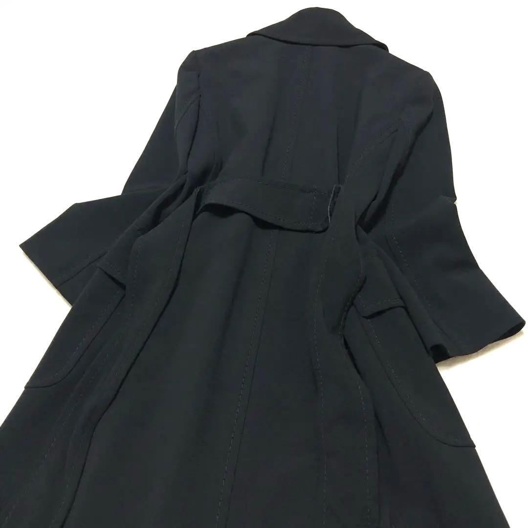 極美品　マックス&コー　ロングコート　ベルテッドコート　黒　42