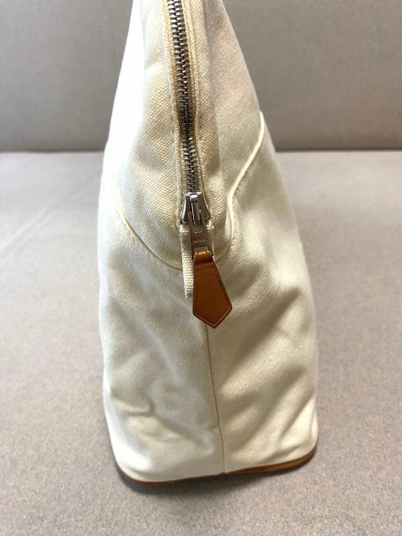 【美品】HERMES ボリードポーチ35 TGM オフホワイト