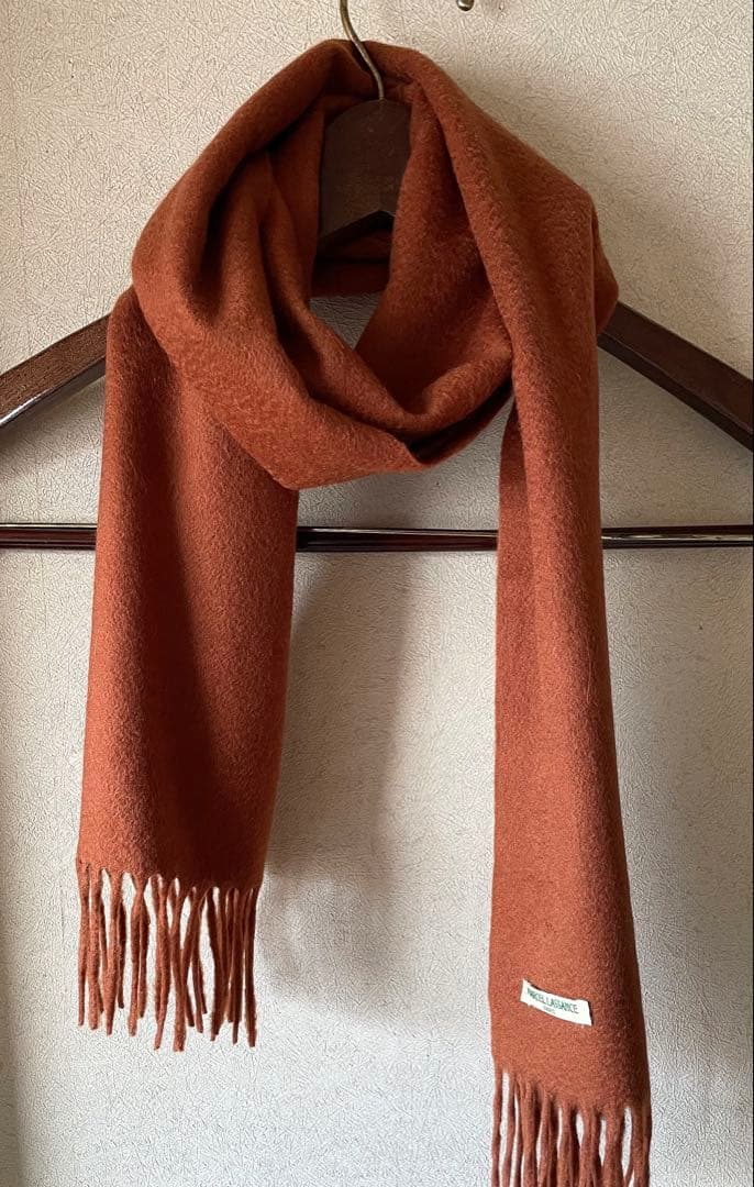 ★マドレーヌ　Ｍラサンス× ロロピアーナ カシミア100% 無地 マフラー