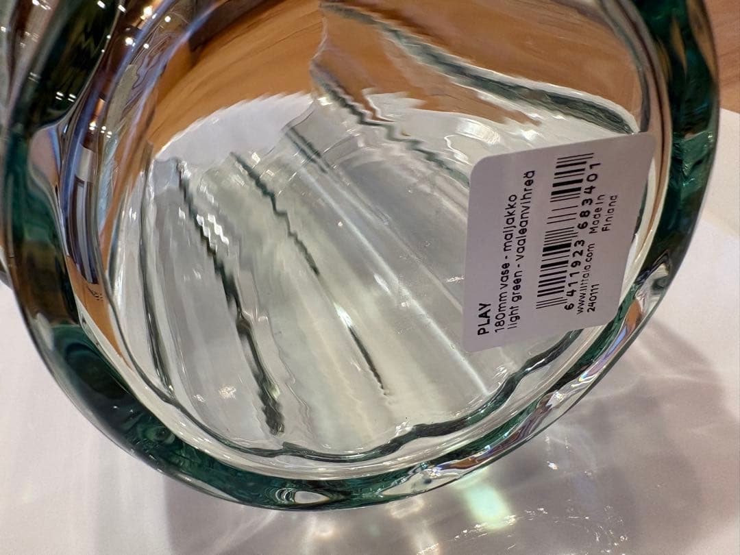 【新品未使用】Play フラワーベース 180mmライトグリーン 