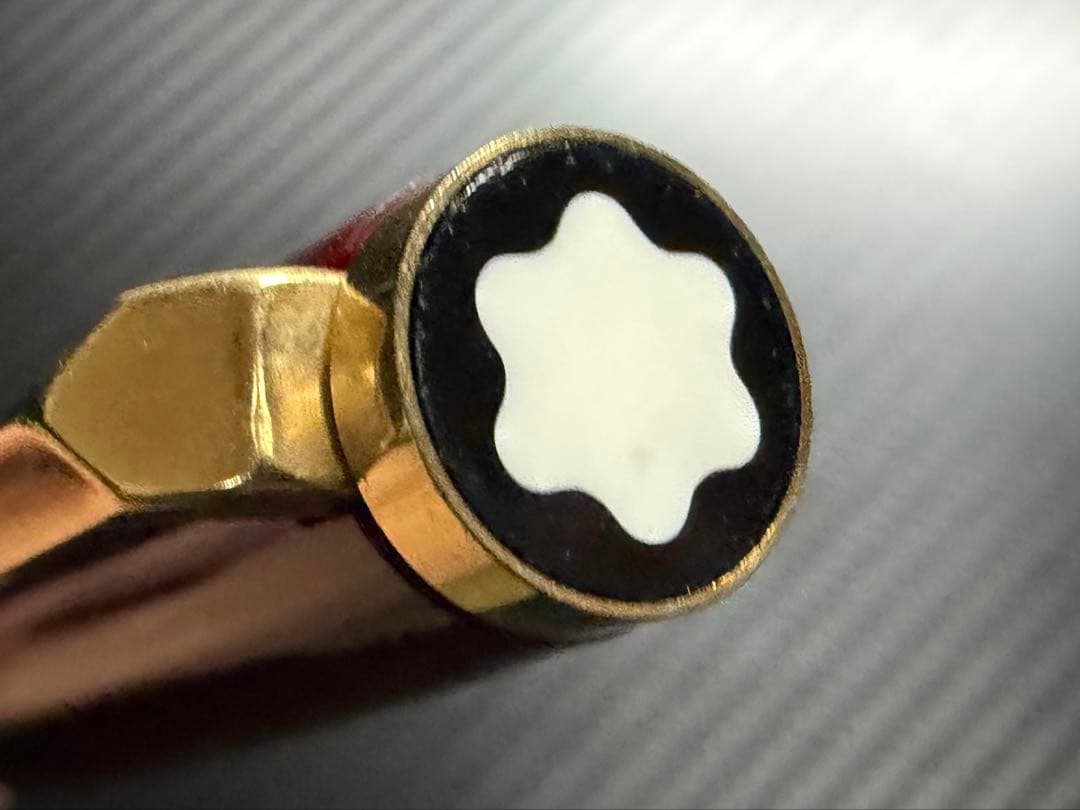 美品 モンブラン No.121 ボルドー EF 極細字 万年筆 18K