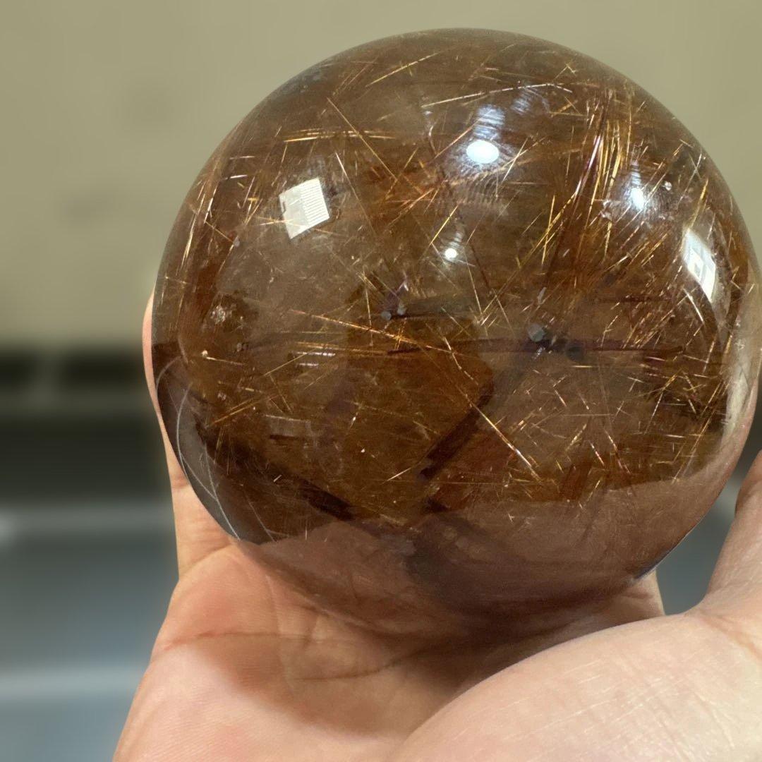 超希少 高透明 コッパールチル9cm 1kg 銅針密 天然水晶 スフィア