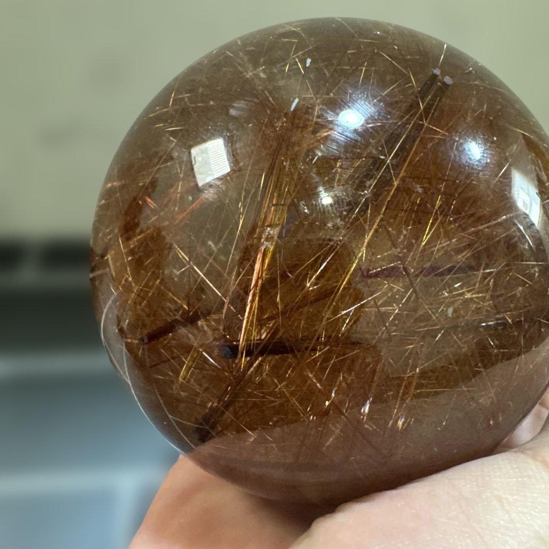 超希少 高透明 コッパールチル9cm 1kg 銅針密 天然水晶 スフィア