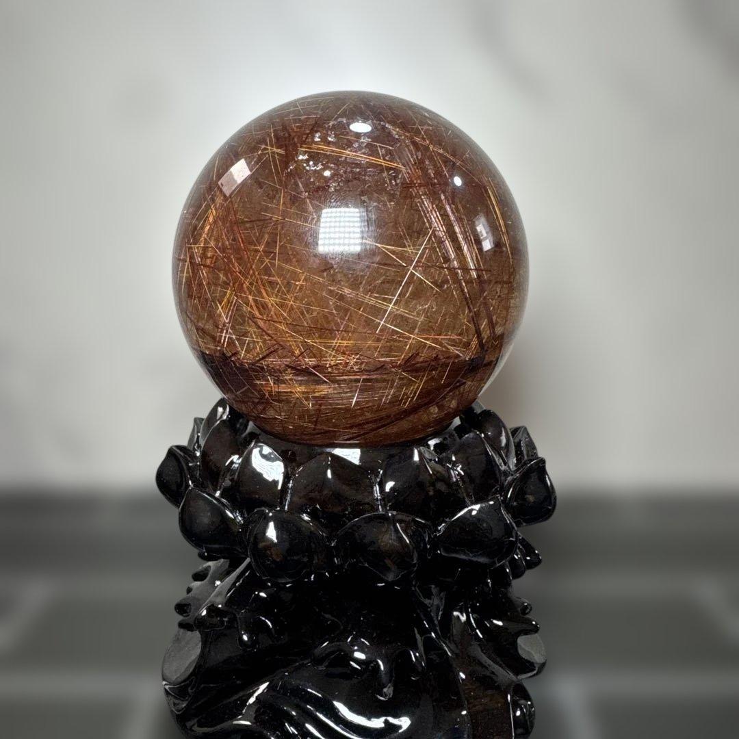 超希少 高透明 コッパールチル9cm 1kg 銅針密 天然水晶 スフィア