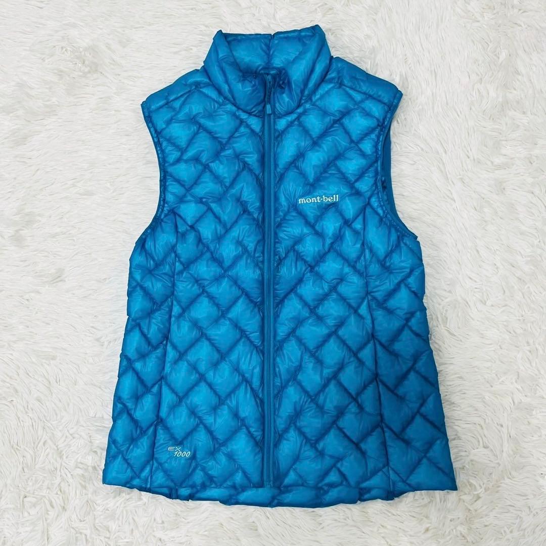 モンベル　US プラズマ1000 ダウン ベスト Women's　S ブルー
