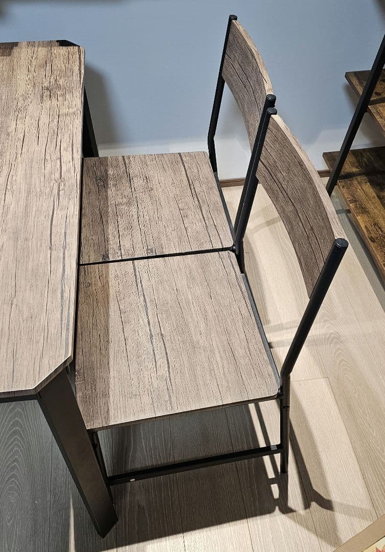 (2月15日まで)北欧風ダイニング4点セット　テーブル＋チェア2脚＋ベンチ