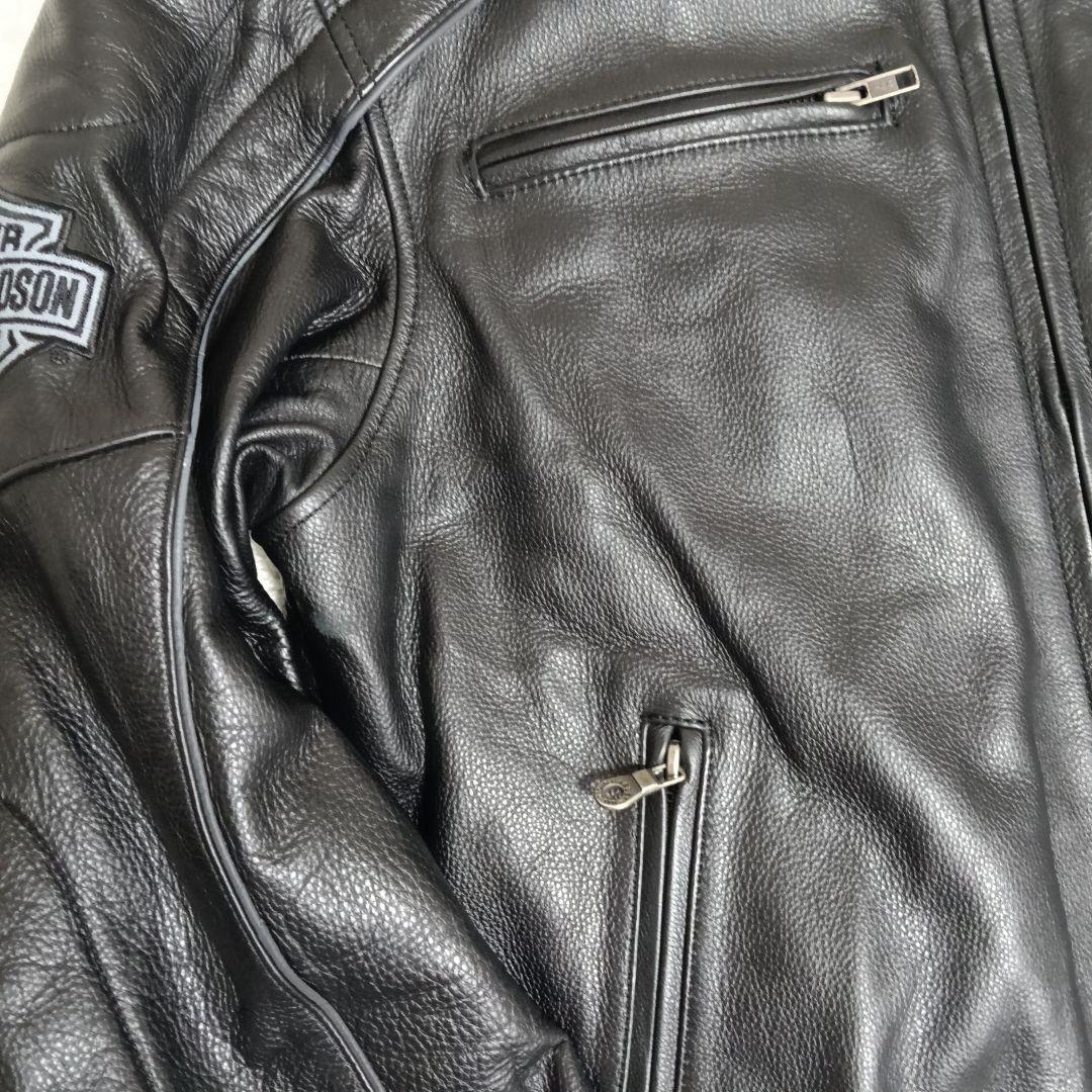 【美品】✨ハーレーダビッドソン シングルライダースジャケット ドクロ