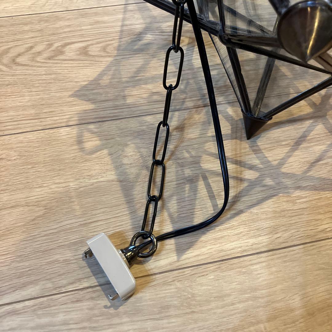 激レア　美品　ガラスシーリングライト　スター　星　ステンドグラス　e26 レトロ