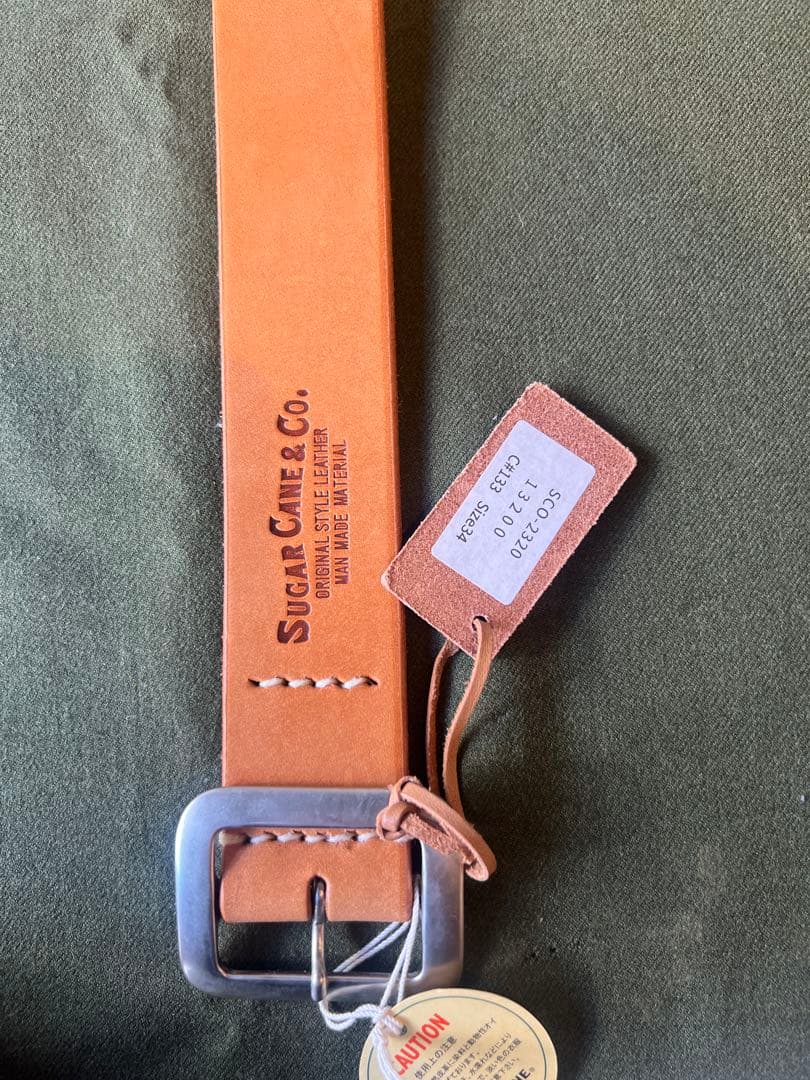 SUGAR CANE 定番ギャリソンベルト ベージュ　34 新品 未使用