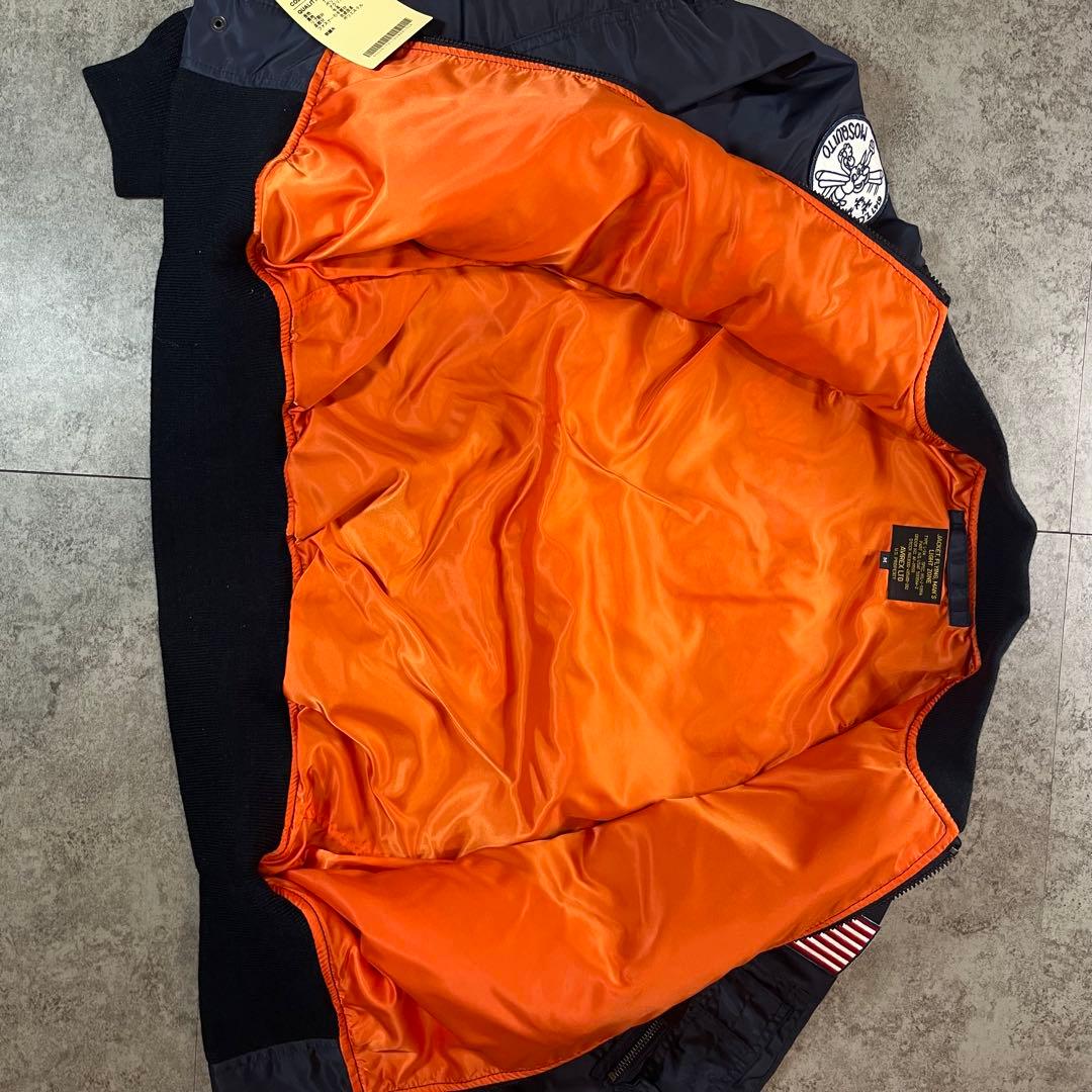 タグ付き✨AVIREX MA-1 フライトジャケット M ネイビー ワッペン