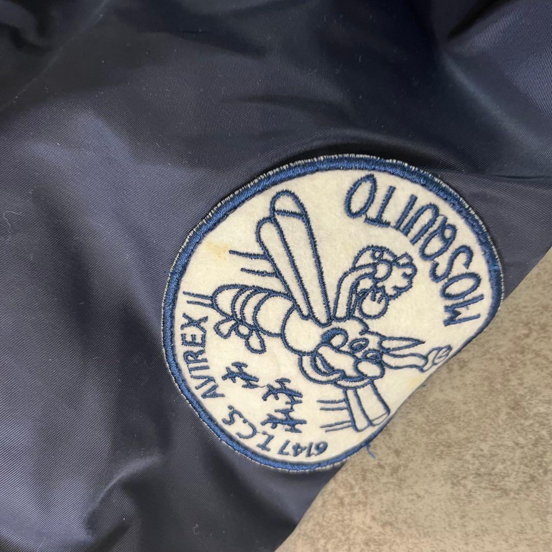 タグ付き✨AVIREX MA-1 フライトジャケット M ネイビー ワッペン