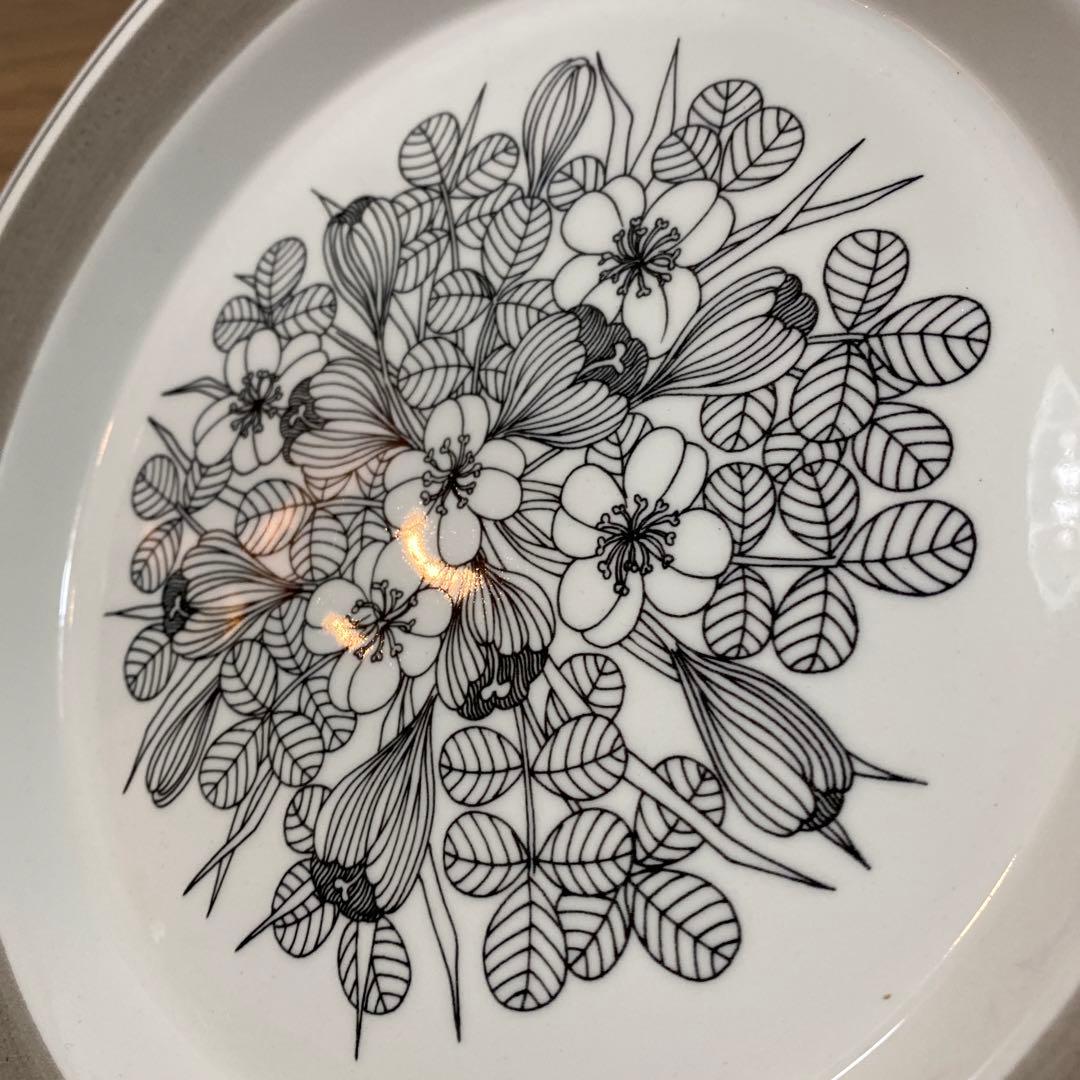 クロッカス　アラビア　グレーリム　プレート　26㎝　中皿　大皿　オリジナル　A