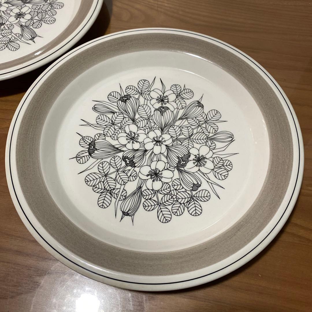 クロッカス　アラビア　グレーリム　プレート　26㎝　中皿　大皿　オリジナル　A