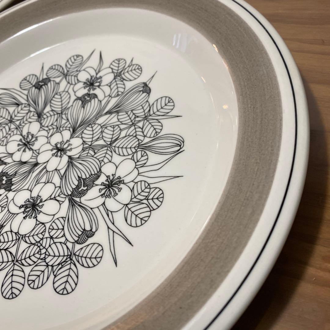 クロッカス　アラビア　グレーリム　プレート　26㎝　中皿　大皿　オリジナル　A